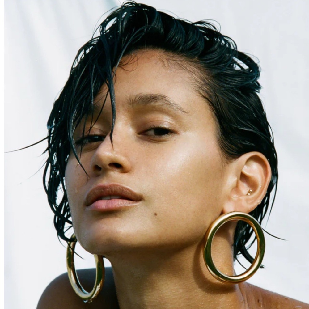 Bagatiba Circle Gold Hoops